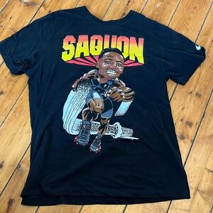 Nike Saquon Barkley T Shirt Mens Large Black Dri-Fit Graphic Print Short Sleeve
